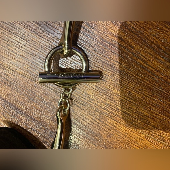 GUCCI Leather Monogram Horsebit Waist Belt RARE - Picture 10 of 14